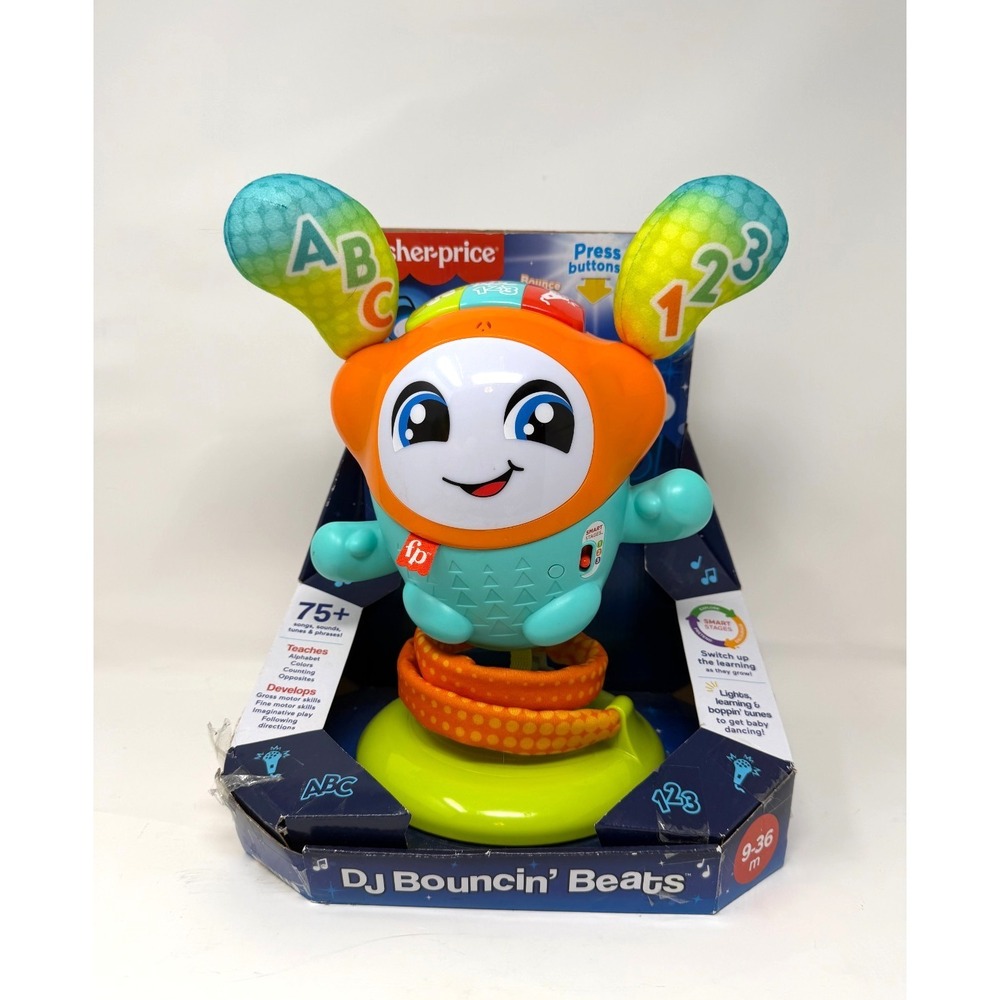 Fisher-Price DJ Bouncin Beats Interactive Musical‎ Learning Toy with Lights NEW